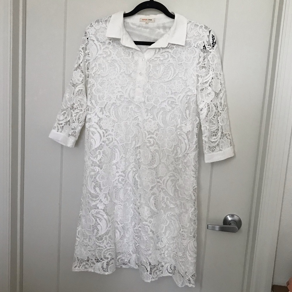 Orange Creek White Lace Dress